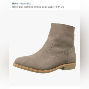 YellowBox Chana Taupe Suede Boots, size 8.5